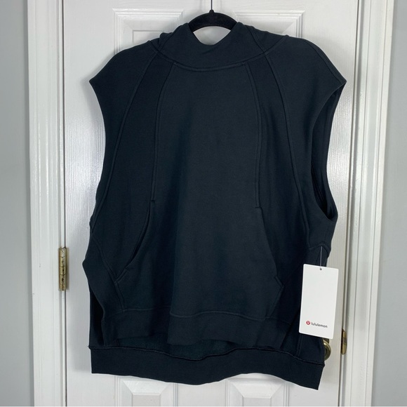 Lululemon Scuba Pullover Sleeveless Hoodie Black Size M/L - Picture 1 of 6